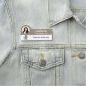 Modern Photo Company Logo Tan Magnetic 名札 (インサイチュ)