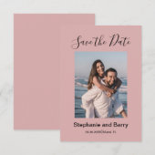 Modern Photo Dusty Pink セーブザデート (正面/裏面)