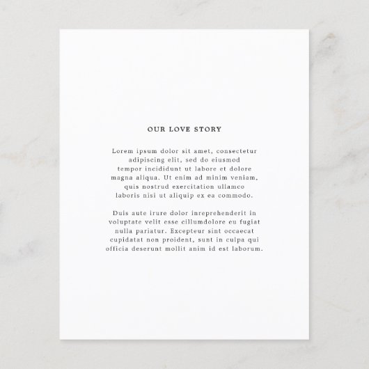 Modern Photo Editorial Wedding Invitation (裏面)