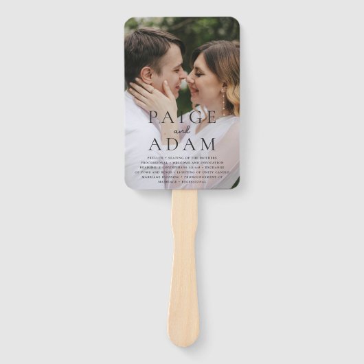 Modern Photo Editorial Wedding Program ハンドファン (正面)