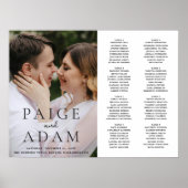 Modern Photo Editorial Wedding Seating Chart ポスター (正面)