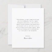 Modern Photo Editorial Wedding Thank You Card (裏面)