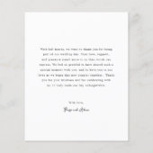 Modern Photo Editorial Wedding Thank You Card チラシ (裏面)