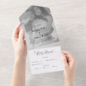 Modern  Photo Elegant Customized Wedding  All In O オールインワン招待状 (貼ってはがせる)