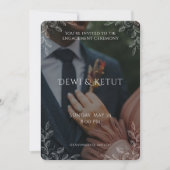 Modern Photo Engagement Ceremony Invitation 招待状 (正面)