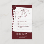 Modern Photo Fashion Business Card 名刺 (裏面)