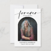 Modern Photo Funeral Bereavement Memorial サンキューカード (正面)