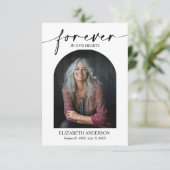 Modern Photo Funeral Bereavement Memorial サンキューカード (スタンド正面)