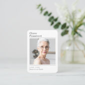 Modern Photo Funeral Cross Psalm 23 Prayer Card 名刺 (スタンド正面)