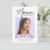 Modern Photo Funeral Memorial Sympathy サンキューカード (スタンド正面)