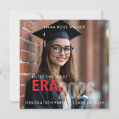 Modern photo Grad Era Photo Graduation Invitation 招待状 (正面)