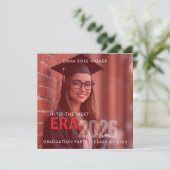 Modern photo Grad Era Photo Graduation Invitation 招待状 (スタンド正面)
