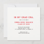 Modern photo Grad Era Photo Graduation Invitation 招待状 (裏面)