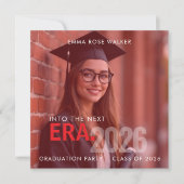 Modern photo Grad Era Photo Graduation Invitation 招待状 (正面)