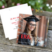 Modern photo Grad Era Photo Graduation Invitation 招待状