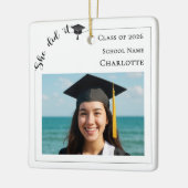 Modern photo Graduate セラミックオーナメント (左)