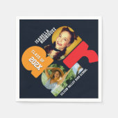 Modern Photo Graduation スタンダードカクテルナプキン (正面)