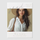 Modern Photo Graduation ベラム紙招待状 (正面)