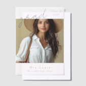 Modern Photo Graduation ベラム紙招待状 (オフセット)