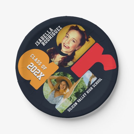 Modern Photo Graduation ペーパープレート (正面)