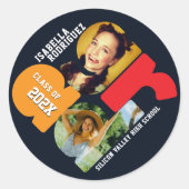 Modern Photo Graduation ラウンドシール (正面)