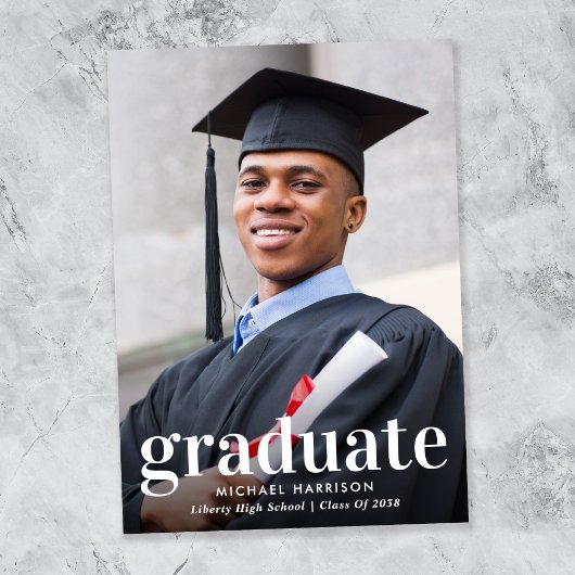 Modern Photo Graduation 案内状