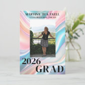 Modern Photo Graduation Announcement  招待状 (スタンド正面)