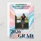 Modern Photo Graduation Announcement  招待状 (正面/裏面)