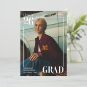 Modern Photo Graduation Announcement 招待状 (スタンド正面)