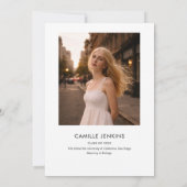 Modern Photo Graduation Announcement 招待状 (裏面)