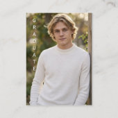 Modern Photo Graduation Announcement Card 名刺 (裏面)