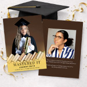 Modern Photo Graduation Announcement Card 案内状