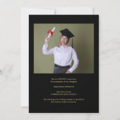 Modern Photo Graduation Announcement Card 案内状 (裏面)