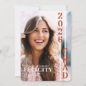 Modern Photo Graduation Announcement Class of 2026 招待状 (正面)