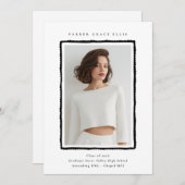 Modern Photo Graduation Announcement Class of 2026 案内状 (正面/裏面)