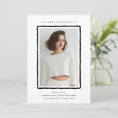 Modern Photo Graduation Announcement Class of 2026 案内状 (スタンド正面)