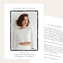 Modern Photo Graduation Announcement Class of 2026 案内状