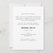 Modern Photo Graduation Announcement & Grad Party 招待状 (裏面)