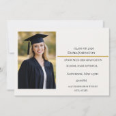 Modern Photo Graduation Announcement  Invitation 招待状 (正面)