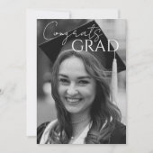 Modern Photo Graduation Announcement/Party 招待状 (正面)
