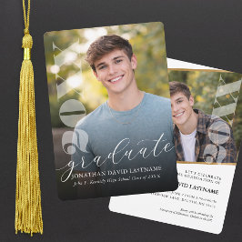 Modern Photo Graduation Invitation 招待状