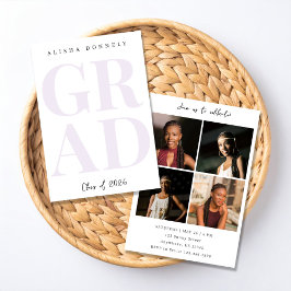 Modern Photo Graduation Invitation 招待状