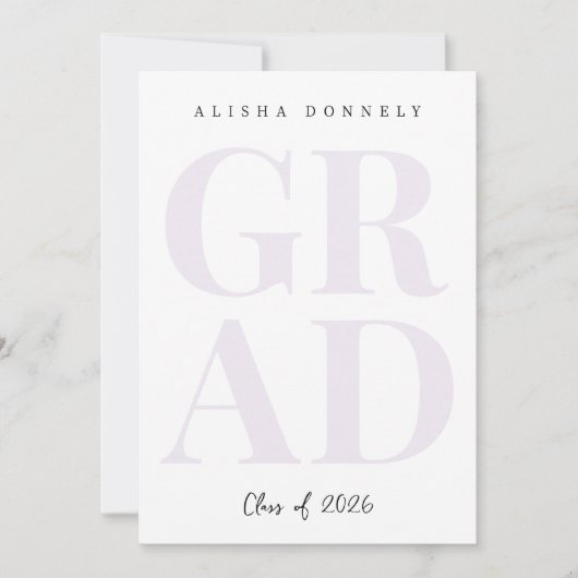 Modern Photo Graduation Invitation 招待状 (正面)