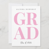 Modern Photo Graduation Invitation 招待状 (正面)