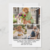 Modern Photo Graduation Invitation 招待状 (裏面)