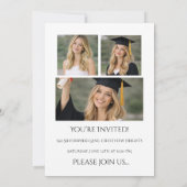 Modern Photo Graduation, Minimal Editorial 案内状 (裏面)