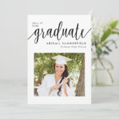 Modern Photo Graduation Open House Invitation サンキューカード (スタンド正面)