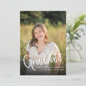 Modern Photo Graduation Open House Invitation サンキューカード (スタンド正面)