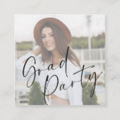 Modern Photo Graduation Party エンクロージャーカード (正面)