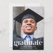 Modern Photo Graduation Party 招待状 (正面)